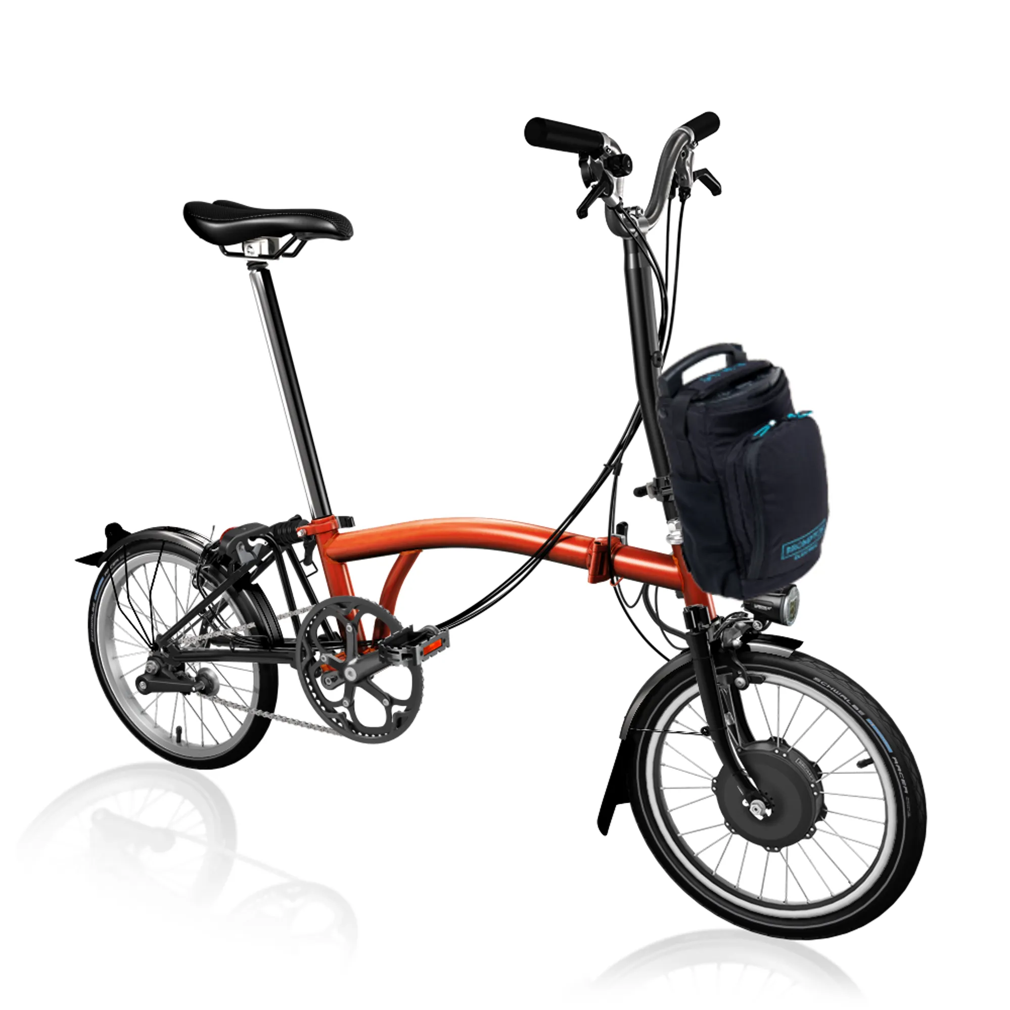 Brompton H6L C Line Explore High Electric Folding Bike Flame Laquer